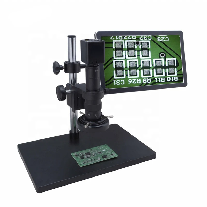 industrija mikroskopom 16MP H-D-M-I pcb optični video digitalni mikroskop za H-D-M-I-z 13-palčni lcd zaslon cena