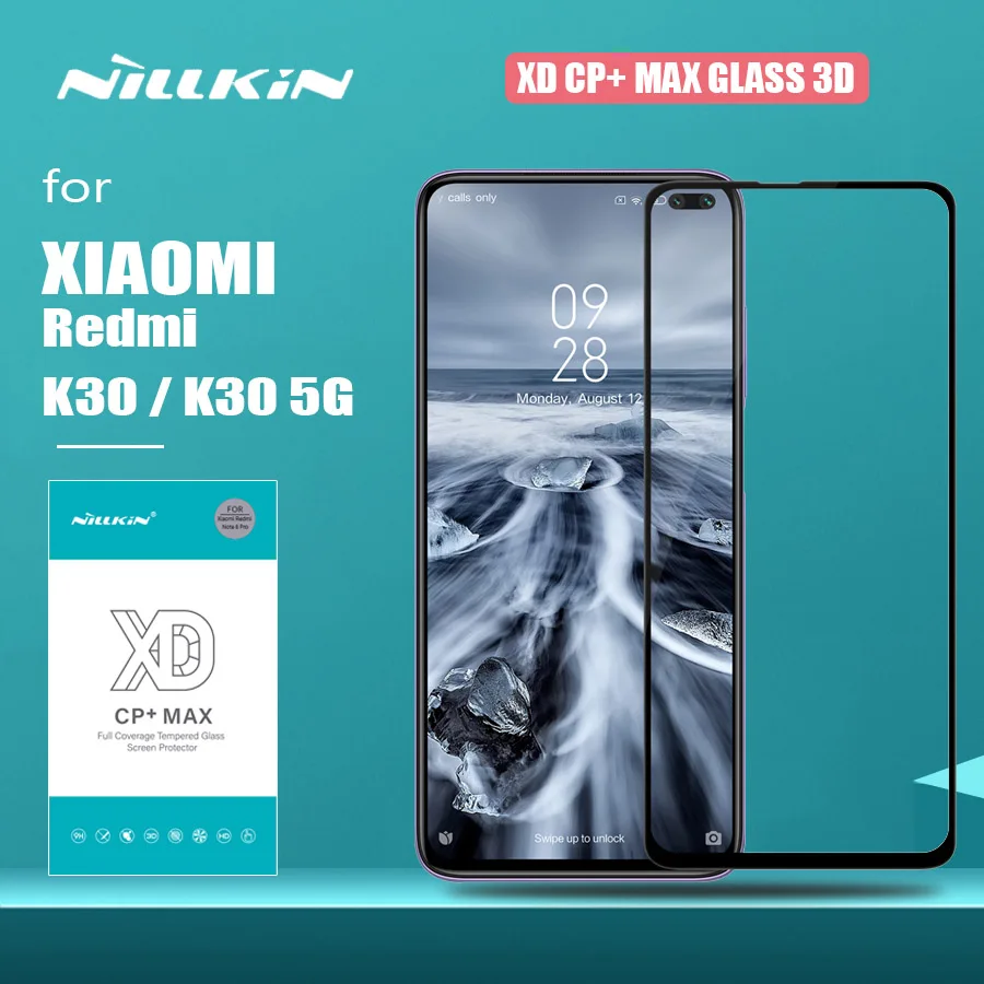 za Xiaom Redmi K30 K30 5G Stekla Nillkin XD CP+ Max Polno Kritje 3D Kaljeno Steklo Screen Protector za Xiaomi Redmi K30 5G Stekla