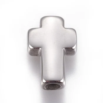 10pcs 304 Nerjavno Jeklo Prečni Kroglice za nakit, izdelava DIY Unisex zapestnico, ogrlico pribor bijoux,14x10x4mm, Luknjo: 3 mm  10