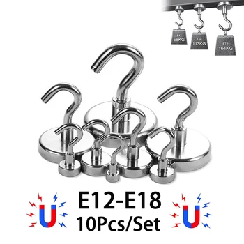10Pcs/Set Magnetnih Kljuke E12, Da E18 Močna Obremenitev Ležaja Kavljem Večnamenski Praktično Kuhinjo, Bar Števec Shranjevanje Visi Deli  5