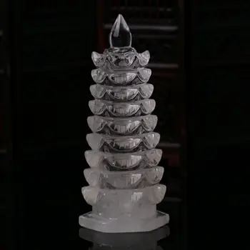 1pcs kristalno naravne mineralne visoke kakovosti, jasno linglong pagoda vode quartz crystal fengshui gospodinjski accessori  10