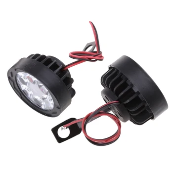 2Pcs Teče Luč Za motorno kolo Led Luči za Meglo 6 LED Smerniki Pozornosti DRL Pod Žarnice za Avto Auto 4x4 Off Road ATV  4