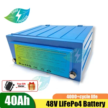 48V Litijeva Baterija 48V 40Ah lifepo4 Baterije za nujno medicinsko pralni sončne+ 5A polnilnik  10