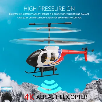 4K HD Zračne Fotografije Daljinski upravljalnik Helikopter Igrača 2.4 G 3.5 CH Zračnega Tlaka Fiksno Odnos LED Osvetlitev RC Helikopter Model  10