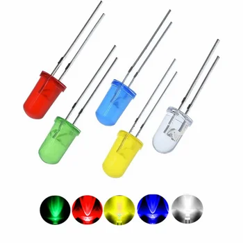 500 Kos 5 mm Led Diode Super Svetla Multicolor Posamezne Diode za sevanje Svetlobe Izbor Kit Rdeča/Zelena/Modra/Rumena/Bela Svetilke  0