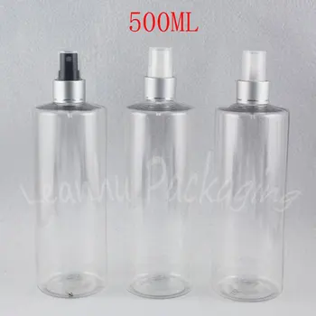 500 ML Pregleden Ravno Ramenski Plastično Steklenico , 500CC Vode / Toner Sub-stekleničenje , Prazne Kozmetično Embalažo ( 15 PC/Veliko )  10