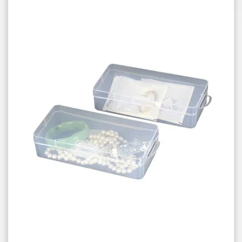 50pcs Plastične Nakit Škatle za Shranjevanje Pravokotne Plastična Škatla za Shranjevanje Jasno Večnamenski Zaslon Primeru NO22  5