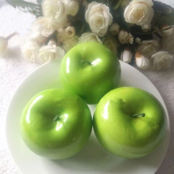 8pcs 8 cm Velikost Plastični Ponaredek Simulirani Umetno Zeleno jabolko Sadje model  10