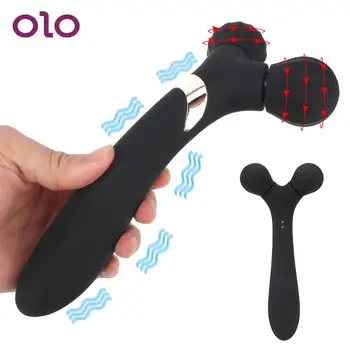 9+9 Načini Materino Telo Massager G Spot Klitoris Stimulator Obračanje Vibrator Čarobno Palico, Sex Igrače za Ženske USB za Polnjenje  10