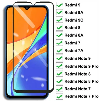 9D Kaljeno Steklo Za Xiaomi Redmi 9 9A 9C 8 8A 7 7A Screen Protector Stekla Redmi 10X Opomba 8 8T 7 9 9 Pro Max Zaščitna Stekla  5