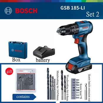 Bosch GSB185-LI Brushless Akumulatorski Udarni Vrtalnik Set Električni Izvijač Voznik 18V Polnilna Profesionalno Orodje Bosch  5