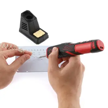 Brezžični USB za Polnjenje Električnih lemilo z LED Luči DIY lemilo Orodje Solderingtip + Stojalo+ Spajkanje Žic  5