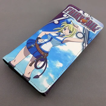 Dolgo slog PU denarnice s pisanimi tiskanje Anime FAIRY TAIL Lucy/Natsu/Elza  10
