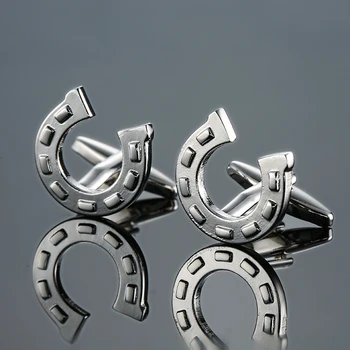 DY novo visoke kakovosti srebrno plating podkve zapestne gumbe moda za Moške francoski majica zapestne gumbe brezplačna dostava  10