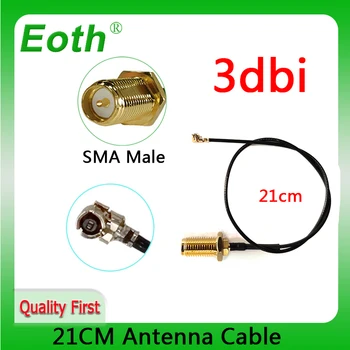 EOTH 21 cm PCI U. FL da SMA Moški Konektor za Anteno WiFi 1.13 Kika Cabl IS SMA Kabel Podaljšek Za PCI Kartico Wifi Brezžični Usmerjevalnik  4