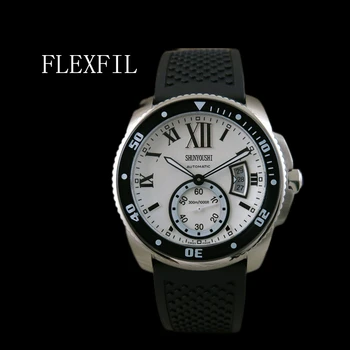 FLEXFIL avtomatsko mehansko uro safir vodotesen svetlobni 42mm Za Moške poslovne ročno uro iz Nerjavečega jekla 316L koledar  10