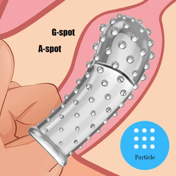 G Točko Stimulacije Prst Rokavi Klitoris Masaža Sex Igrače Za Ženske, Geji, Penis Rokav Sex Delay Večkratno Uporabo Kondoma  4