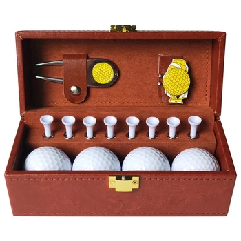 Golf Usnje Box Set Golf Zelena Vilice Tee Klobuk Posnetek Usnja Box Set Holiday Gift Set Za Sorodnike In Prijatelje,  5