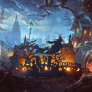 Halloween svijećnjak Duha Bučna Čarovnica Silhueto svijećnjak Hiši Straši Halloween Dekoracijo Svečnik Festival za  2