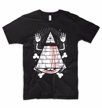 Illuminati T-Shirt Piramida 2Pac Simbol Prostozidarjev Poletje NWO Vladno Bombaž O-Vratu Kratkimi Rokavi Moški Majica s kratkimi rokavi Velikosti S-3XL  10