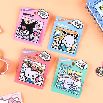 Kawaii Sanriod Anime Hobi Kitty Cinnamoroll Kuromi Pochacco Platnice Broška Značko Vrečko Oblačil Dekoracijo Pin Prijateljice  10