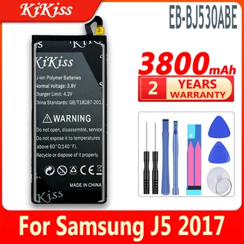 KiKiss 3800mAh Velika Moč Telefon Baterija Za Samsung Galaxy J5 Pro 2017 J530 Zamenjavo Baterije Visoke Kakovosti EB-BJ530ABE + Orodja  10