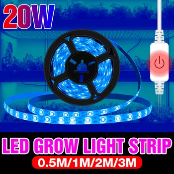 LED Celoten Spekter Ffs Svetlobni Trakovi USB Rastlin Raste Lučka LED Roko Pomete Zatemnitev Sajenje Hydroponic Rast Svetlobe 0,5 M 1M 2M 3M  5