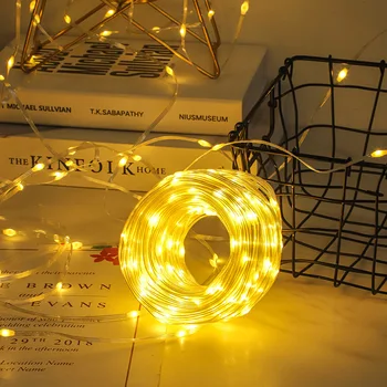 LED usnje žice luči sončne niz luči na prostem vodotesen daljinski upravljalnik Božični Dan dekoracijo, polno zvezd  0