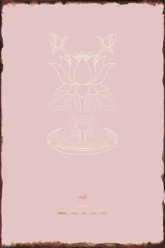 Lotus Flower Padma Retro Vintage Kovinski Znak Tin Prijavite Kositrne Plošče Stenski Dekor Soba Dekoracijo Za Art Cafe Pub Domači Klub Človek Jama  10