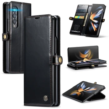 Luksuzni Flip Denarnica Usnjena torbica Za Samsung Galaxy Ž Krat 4 Kartice Žep Vrečke Mobilni Telefon Kritje Ž Krat 3 5G Magnetni Primeru  5