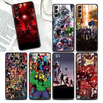 Marvel Avengers Junakov Fundas Coque Primeru Telefon za Samsung Galaxy S22 S7 S8 S9 S10e S20 S21 Fe Plus Ultra 5G Primerih Capa  5