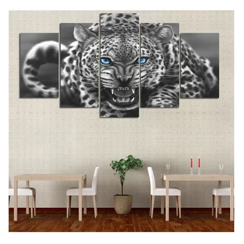 Modre Oči Živali, Leopard, Tiger Slika 5d diamond Slikarstvo,DIY diamond vezenje MosaicCanvas Slikarstvo Doma Dekoracijo 5pcs  10
