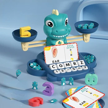 Montessori Matematiko Igrača za Učenje Pralni Digitalni Dinozaver Bilance Število Lestvice Igre Izobraževalne Učenje Igrače za Otroke, Malčke  10