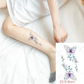 Nepremočljiva Začasni Tattoo Nalepka Barva Metulja Lok Kravato Ptica Otroci Roko Zapestje Vodo Prenos Ponaredek Tatto Body Art Ženske Moški  10