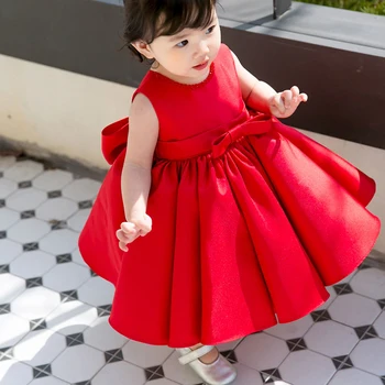 Newborn Baby Dekle 1 Leto, Rojstni Dan Obleko Pearl Dekoracijo Malčka Dekle Krst Obleka Za Malčke Princesa Stranka Krst Vestido  5