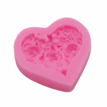 Nova 3D Geometrijskih Torto Plesni Srce Oblikovane Silikonske Torto Plesni Silikona, Ljubezen Srce Obliko Torte Kalup za Rojstni dan Peko Plesni Orodje  10