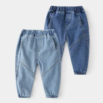 Novo 2021 Otroci Moda Trdna Jeans Dolge Hlače Hlače Boys Klasičnih Traper Hlače Otroške Jeans Pomlad Jesen Športna Oblačila za Fante  5