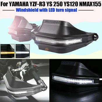 Novo motorno kolo, Oprema Za YAMAHA YZF-R3 YS 250 YS120 NMAX155 Vetrobransko steklo Handguards z LED smerokaze  4