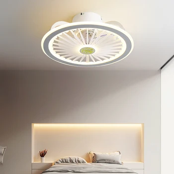 Oddaljen nadzor LED stropni ventilator sodobne svetilko z žarnico daljinskem upravljalniku, ventilator 50 cm spalnica dekoracijo uporabo dodatki  10