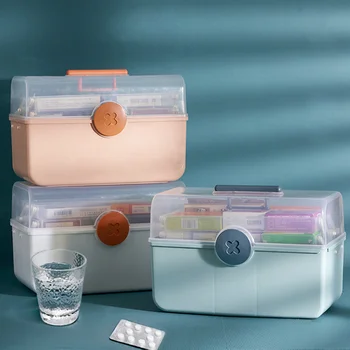 Package Organizator Polje Prenosna Plastic3Sizes Za Medicinske Shranjevanje Družinskih Razmerah Komplet Za Prvo Pomoč Tablete Škatla Medicine Polje Nova  5