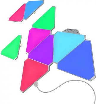 Pametni Dom Svetlobe Plošče Rythem Edition, WiFi Smart LED Luči za Vgradnjo DIY Ritem Glasbe Sinhronizacijo Pametnejši, Trikotnik Luči, Igralna Soba  5