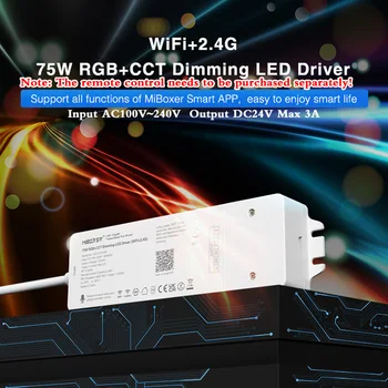 RGB SCT Zatemnitev LED Driver Smart Zatemniti DC24V 75-vatne žarnice Tok za Razsvetljavo Transformator 2.4 G WiFi APLIKACIJO Wireless Control Vhod AC100~240V  10