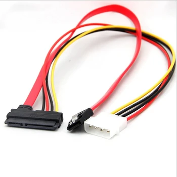 SATA Combo 15 Pin za Vklop In 7 Pin Podatkovni Kabel 4 Pin Molex, Da Serial ATA Vodi Molex Kabel Za Sata Power Adapter 50 cm  3