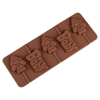 Silikonski Lollipop Plesni Sladkarije Medenjaki 3d Hard Candy Plesni Piškotek Čokolada Plesni Bakeware Jelly Pop Bedak Palice Brezplačno  10