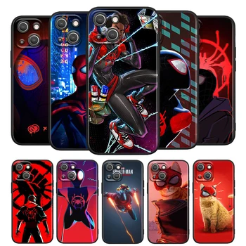 Super Junak Marvel Spider Man za Apple iPhone 13 12 Max Pro Mini 11 Pro XS Max X XR 6 7 8 Plus 5S SE2020 Mehko Črno Primeru Telefon  5