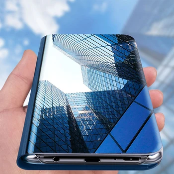 Telefon Primeru Za Huawei Mate P40 Y7P 40 Lite Pro Plus E 4G 5G 2020 Ogledalo Smart Flip Shockproof Imetnik Stoji zaščitni Pokrov  10