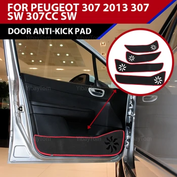 visoko kakovostna Avtomobilska Vrata, Anti Kick Pad nalepke zaščitna mat Poliester Strani Robu Straže preproga za Peugeot 307 2013 307sw 307cc SW  10