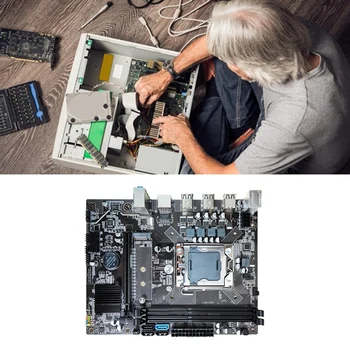 X79 Gaming Matično ploščo Z E5 2420 CPU+SATA Kabel LGA1356 2XDDR3 ECC REG RAM Režo M. 2 NVME SATA3.0 Desktop Motherboard  5