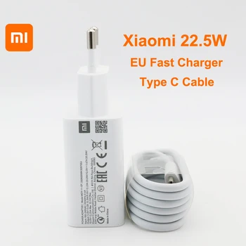 Xiaomi Original Za 22,5 W QC3.0 EU Hitro Polnilnik) Napajalnik USB Tip C C Kabel Za Mi 10 9 8 9t SE CC9 A3 Mix Redmi Opomba 8 Pro K20  5