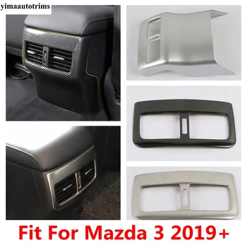 Za Mazda 3 2019 - 2022 Zadaj Armrest Polje Anti Kick klimatska Naprava Vtičnico Vent Plošči Kritje Trim ABS /Pribor iz Nerjavečega Jekla  4